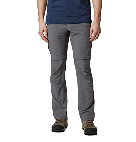 Columbia Silver Ridge II, Pantalones de senderismo convertibles, Hombre, Gris (City Grey), Talla: W34/L32