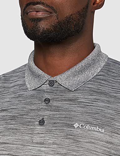 Columbia Zero Rules Polo de Manga Corta, Hombre, Negro (Shark Heather), XS