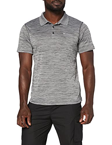 Columbia Zero Rules Polo de Manga Corta, Hombre, Negro (Shark Heather), XS