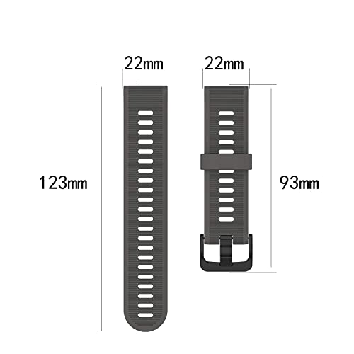 Compatible con Garmin Fenix 6 correa de repuesto, correa de silicona de repuesto con funda protectora de PC para Garmin Fenix 6/6 Pro, Forerunner 945/935 (22 mm)