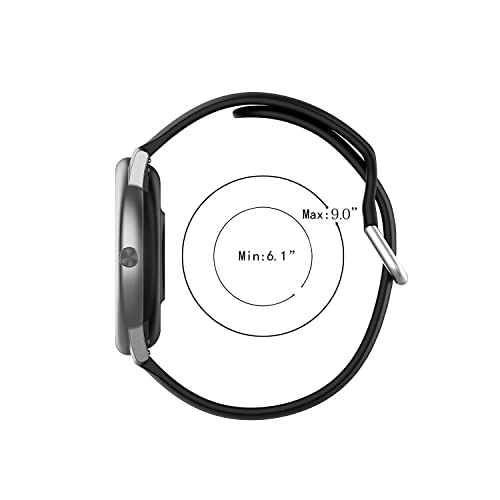 Compatible con Garmin Venu 2 Correa de repuesto, 22 mm de repuesto de silicona para Garmin Venu 2/Vivoactive 4 (negro)