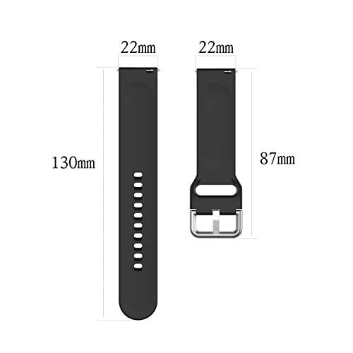 Compatible con Garmin Venu 2 Correa de repuesto, 22 mm de repuesto de silicona para Garmin Venu 2/Vivoactive 4 (negro)