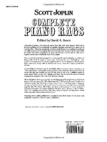 Complete Piano Rags: Edited by David A. Jasen (Dover Music for Piano)
