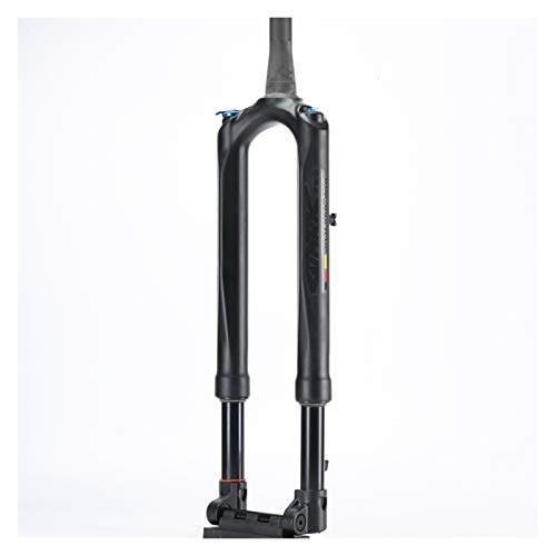 Componentes de bicicleta de horquilla delantera de RS1 MTB Tenedor de carbono Mountain Bike Fork Air 27.5 29 "ACS Solo a través de 100 * 15 mm Predeterminado Aceite de suspensión de la volante y tened