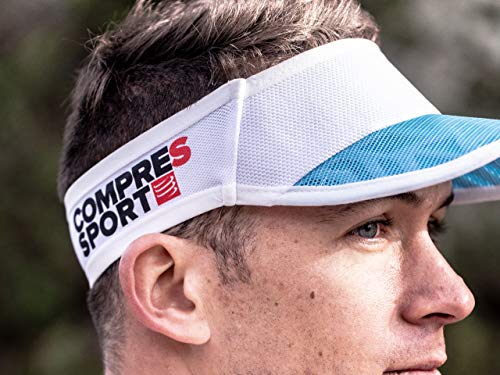 COMPRESSPORT Spiderweb Ultralight Visor Visera, Unisex-Adult, Blanco/Azul, Talla Unica