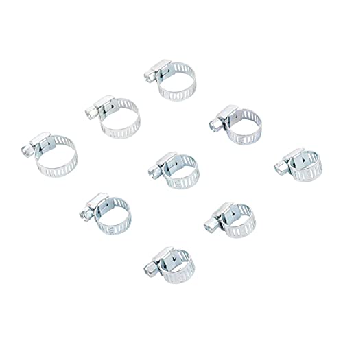 Conexión de agua de pulverización 100 piezas de 1/2"5/8" 3/4"Abrazaderas de manguera de accionamiento de hierro Duraderable Tubo de metal Abrazaderas de fijación Tres abrazaderas Línea ajustable Abr