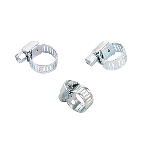 Conexión de agua de pulverización 100 piezas de 1/2"5/8" 3/4"Abrazaderas de manguera de accionamiento de hierro Duraderable Tubo de metal Abrazaderas de fijación Tres abrazaderas Línea ajustable Abr