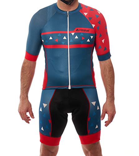 Conjunto Ciclismo // Camiseta con Cremallera modelo RELAX // Pantalón con Tirantes modelo 402// Badana Plus Coolmax // Textiles con las Últimas Tecnologías X-Static y Sanitazed (1502, M, m)