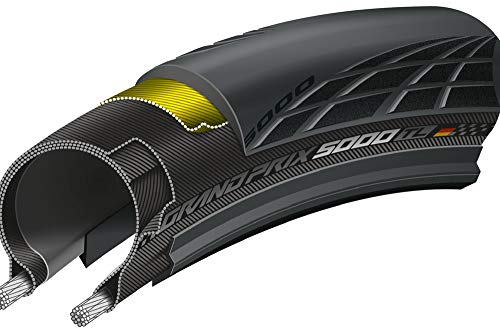 Continental Grand Prix 5000 TL Neumático Plegable para Bicicleta, Unisex Adulto, Negro, 28" | 700 x 28C