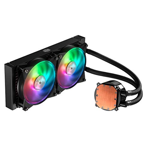 Cooler Master MasterLiquid ML240R RGB Refrigeración a Liquido CPU - Efectos de Iluminación Personalizados, Bomba de Disipación Dual y Doble Ventilador de Aire de 120 mm