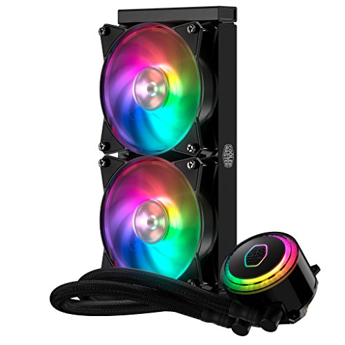 Cooler Master MasterLiquid ML240R RGB Refrigeración a Liquido CPU - Efectos de Iluminación Personalizados, Bomba de Disipación Dual y Doble Ventilador de Aire de 120 mm