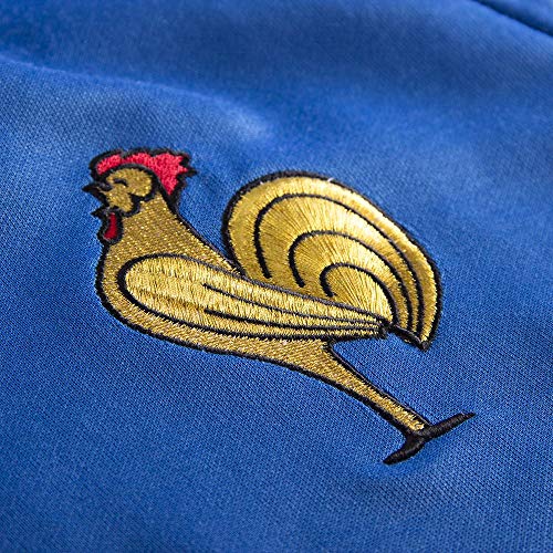 Copa Francia 1971 - Camiseta de fútbol Retro con Cuello en V para Hombre, Hombre, Camiseta Retro de fútbol con Cuello en V, 220, Azul, S