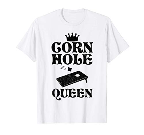 Corn Hole Queen Bean Bag Toss Game Gift Camiseta
