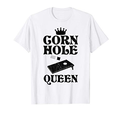 Corn Hole Queen Bean Bag Toss Game Gift Camiseta