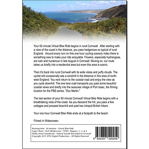 Cornwall UK Virtual Bike Ride Scenery DVD