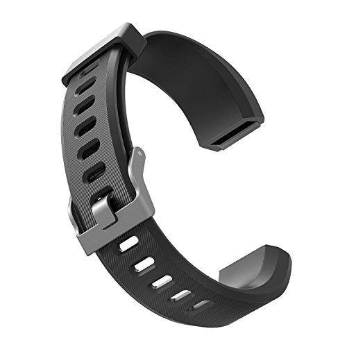 Correa de reemplazo ID115Plus HR - Bandas de reemplazo de TPU Ajustables para 115Plus HR Pulseras Inteligentes Fitness Trackers (Negro + Púrpura)