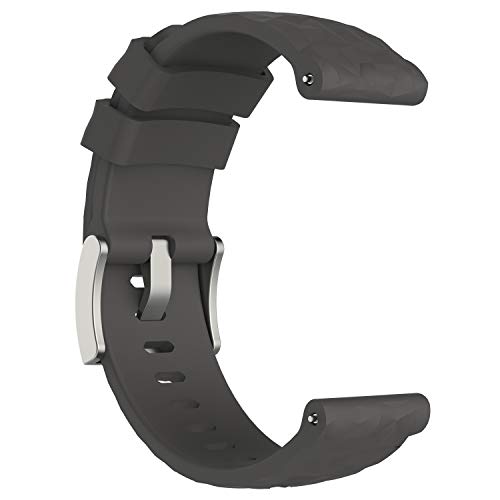 Correa de Reloj de Silicona Suave Compatible con Suunto 9/7 / D5i / Traverse/Spartan Sport Wrist HR Baro, Repuesto Ideal (Pattern 2)