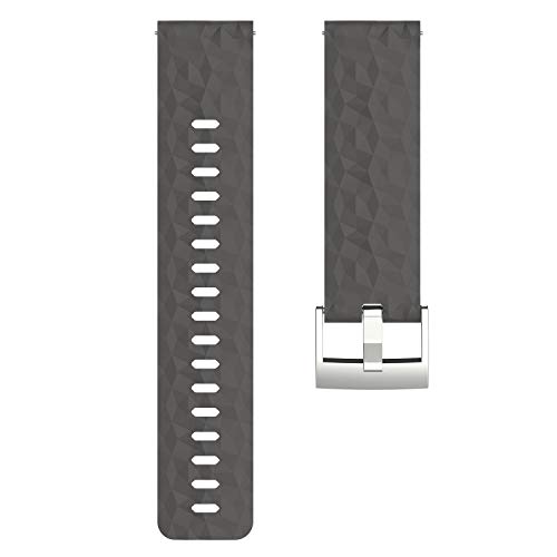 Correa de Reloj de Silicona Suave Compatible con Suunto 9/7 / D5i / Traverse/Spartan Sport Wrist HR Baro, Repuesto Ideal (Pattern 2)