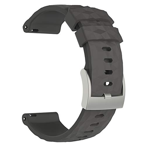 Correa de Reloj de Silicona Suave Compatible con Suunto 9/7 / D5i / Traverse/Spartan Sport Wrist HR Baro, Repuesto Ideal (Pattern 2)