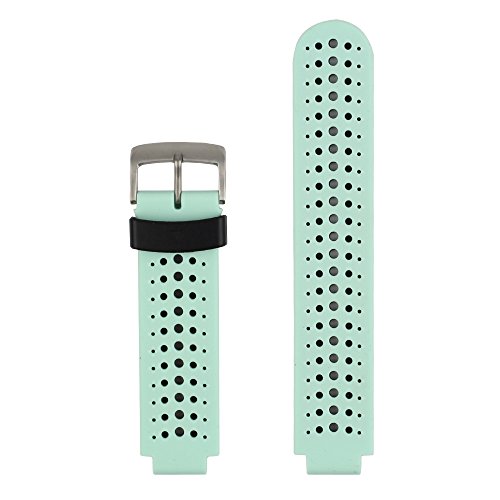 Correa de reloj de silicona suave para Garmin Forerunner 235 de Fit-power, repuesto ideal para Garmin Forerunner 235, 220, 230, 620, 630 y 735, Mint Green&Black