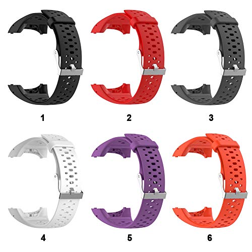 Correa de repuesto para reloj inteligente Polar M400/M430 GPS, unisex, ajustable, de silicona suave, accesorio para Polar M400/M430, color negro