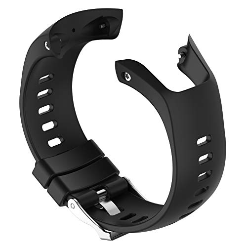 Correa de silicona negra de 22 mm, accesorios de repuesto para Suunto para Spartan Trainer Wrist HR