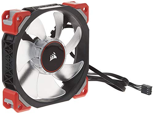 Corsair ML120 PRO Ventilador de PC (120 mm, Levitación Magnética, iluminación LED Rojo) Paquete Soltero