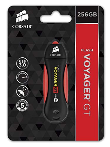 Corsair Voyager GT - Unidad Flash USB 3.0 de 256 GB Resistente al Agua, Color Negro