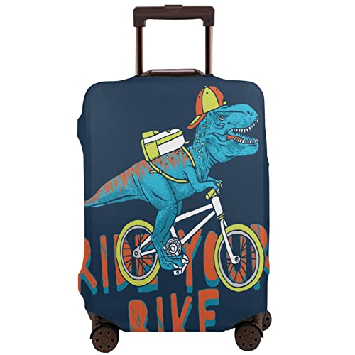 COSNUG Funda de equipaje (solo para caricaturas) divertida funda protectora de equipaje de viaje de dinosaurio de dibujos animados para montar en bicicleta de viaje de 18 a 32 pulgadas, multicolor, 85