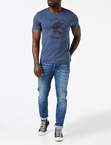 cotton division MEHAPOMTS191 Camiseta, Azul, L para Hombre