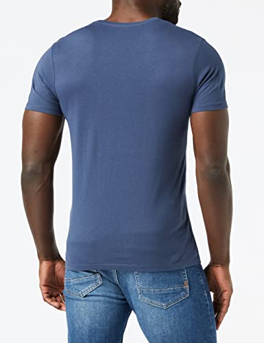 cotton division MEHAPOMTS191 Camiseta, Azul, L para Hombre