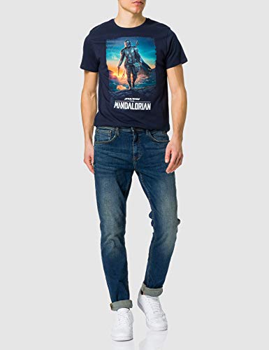 cotton division Meswmants072_n Camiseta, Azul Marino, XL para Hombre