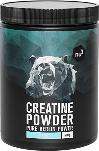 Creatina creapure en polvo - 500g de creatina pura - 100% monohidrato CREAPURE - Especial para atletas - Para mejorar el rendimiento en el entrenamiento - Suplemento para desarrollo muscular - de nu3