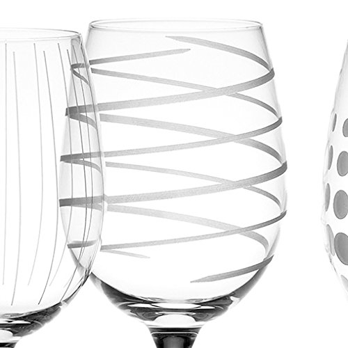 Creative Tops Mikasa Cheers de Cristal Copas de Vino Blanco, Juego de 4, Multi-Color