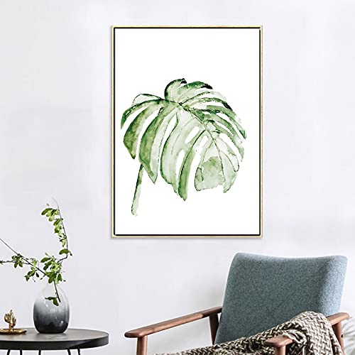 Cuadros de Hojas Verdes Pared Juego de 6, Planta Pósteres en Lienzo, Cuadros Decoración Salón/Comedor/Pasillo/Recibidor, Cuadro Decorativo Moderno Sin Marco 21 x 30 cm