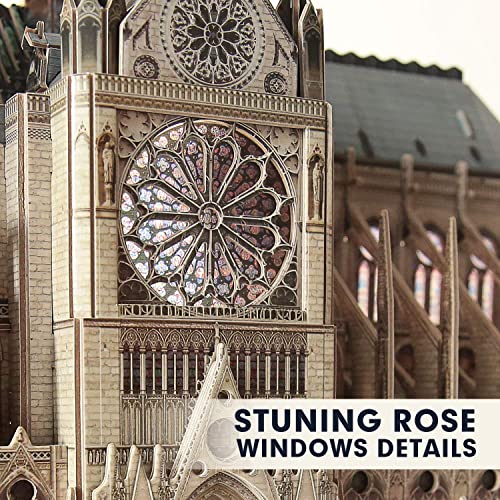 CubicFun Puzzle 3D Notre Dame de Paris Grande Arquitectura Maquetas para Construir Souvenir Regalo para Adultos, 293 Piezas