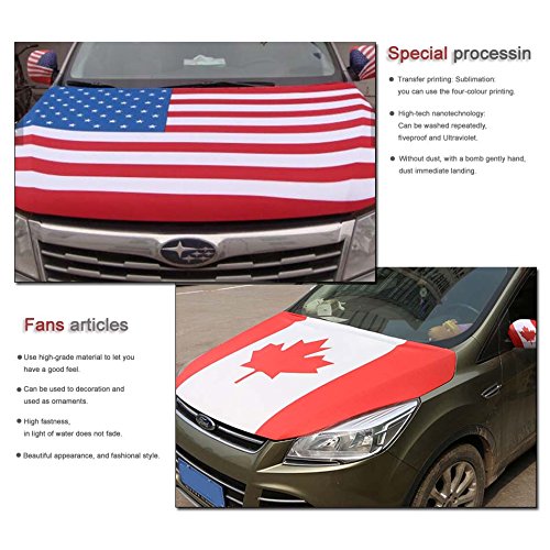 Cubierta para capó de coche de la Copa del Mundo de Inglaterra, de 3,3 x 5 pies, 100% poliéster, bandera del motor, telas elásticas se pueden lavar, bandera del capó del coche