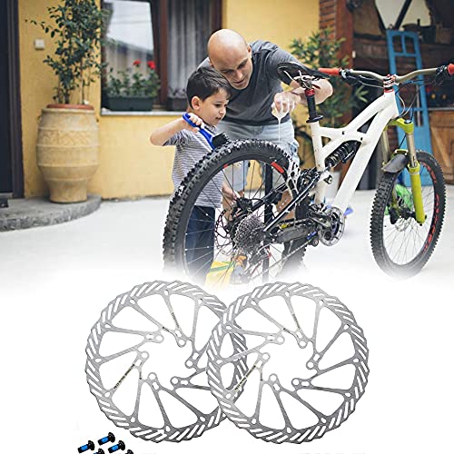 CYSJ Disco de Freno 2pcs 160 mm Rotor de Freno de Disco de Bicicleta de Acero InoxidableRotor Flotante para Bicicleta de Carretera, Bicicleta de montaña, MTB