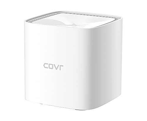 D-Link COVR-1102 Kit WiFi Mesh AC1200 (Dual-Band, dos nodos extensores inteligentes Wi-Fi hasta 1200 Mbps, malla, encriptación WPA3, LAN Gigabit, Wave2, Streaming 4K, compatible Alexa/Google, blanco