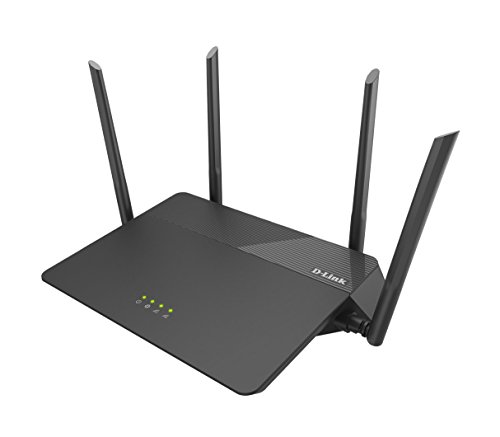 D-Link DIR-878 – Router WiFi Gaming AC1900 MU-MIMO (Dual-Band, 1900 Mbps, 4 Puertos LAN + 1 Puerto de Internet, RJ45 Gigabit 10/100/1000 Mbps, Wave 2, WPS, WPA2), Compatible Movistar, Negro