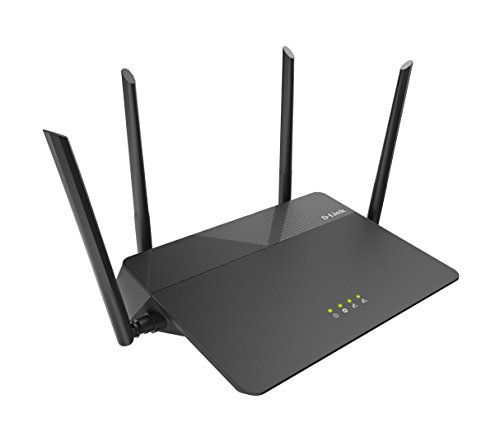 D-Link DIR-878 – Router WiFi Gaming AC1900 MU-MIMO (Dual-Band, 1900 Mbps, 4 Puertos LAN + 1 Puerto de Internet, RJ45 Gigabit 10/100/1000 Mbps, Wave 2, WPS, WPA2), Compatible Movistar, Negro