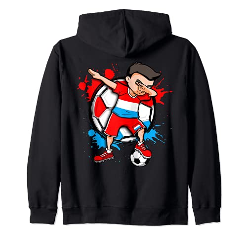 Dabbing Niño Boy Luxemburgo Fútbol Jugador Dab Sport Deporte Sudadera con Capucha