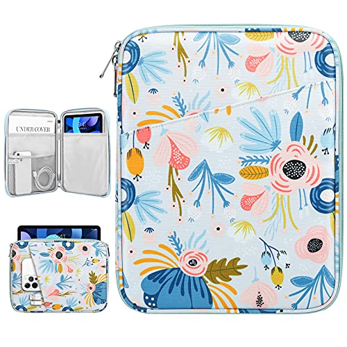 Dadanism 9-11 Pulgadas Funda Blanda para Tablet, Impermeable Bolsa para Tableta para iPad 10,2 2020/2019, iPad Pro 11 2018-2021, iPad Air 4 10,9 2020, Galaxy Tab A7 10,4/Tab S6 Lite, Verano Azul