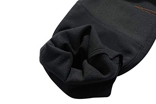 DAFENP Pantalones Trekking Hombre Impermeables Pantalones de Trabajo Termicos Montaña Senderismo Esqui Snowboard Invierno Polar Forrado Aire Libre (Large, D Negro)