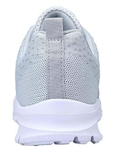 DAFENP Zapatillas de Running para Hombre Mujer Zapatos para Correr y Asfalto Aire Libre y Deportes Calzado Ligero Transpirable (Gris, Numeric_45)