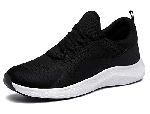 DAFENP Zapatillas Running de Deportivas para Hombre Mujer Gimnasio Sneakers Comodos Deportes Calzado Ligero Transpirable XZ275-halfblack-EU41