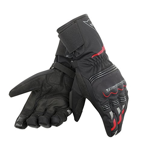 Dainese-TEMPEST UNISEX D-DRY LONG Guantes, Negro/Rojo, Talla S