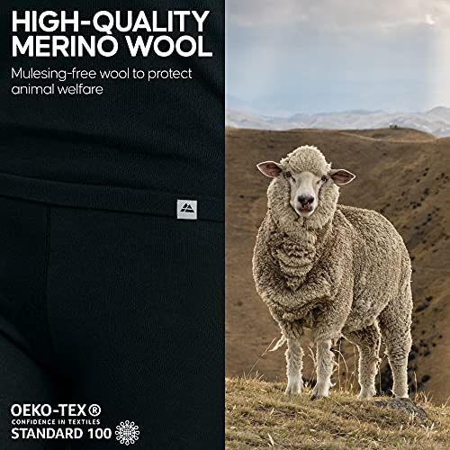 DANISH ENDURANCE Women's Merino Long Sleeved Shirt M Black 1-Pack