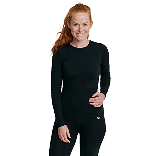 DANISH ENDURANCE Women's Merino Long Sleeved Shirt M Black 1-Pack