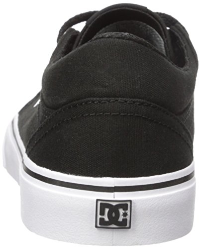 DC Shoes Trase TX-Low-Top Shoes for Boys, Zapatillas de Skateboard Hombre, Black/White, 36.5 EU
